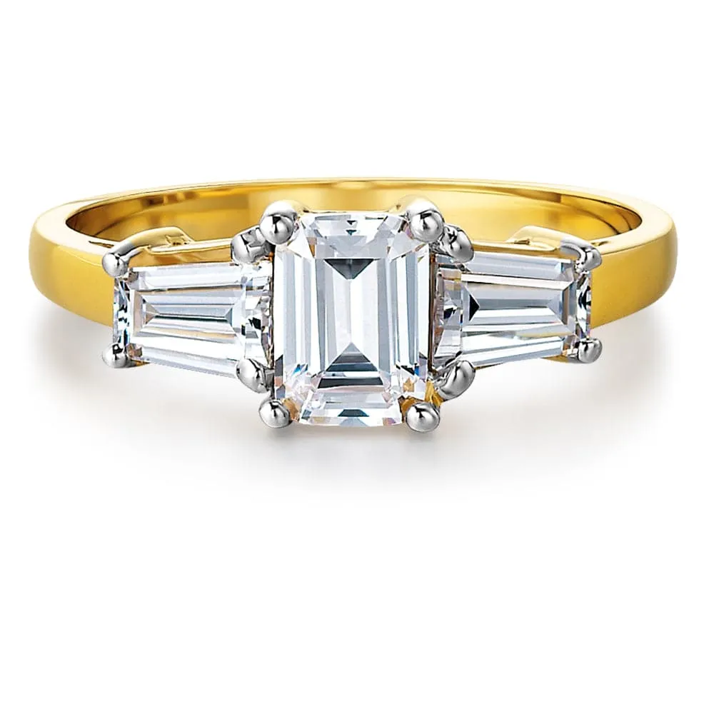 Emerald Cut Trilogy Ring sold by Tru Diamonds product image thumbnail 3