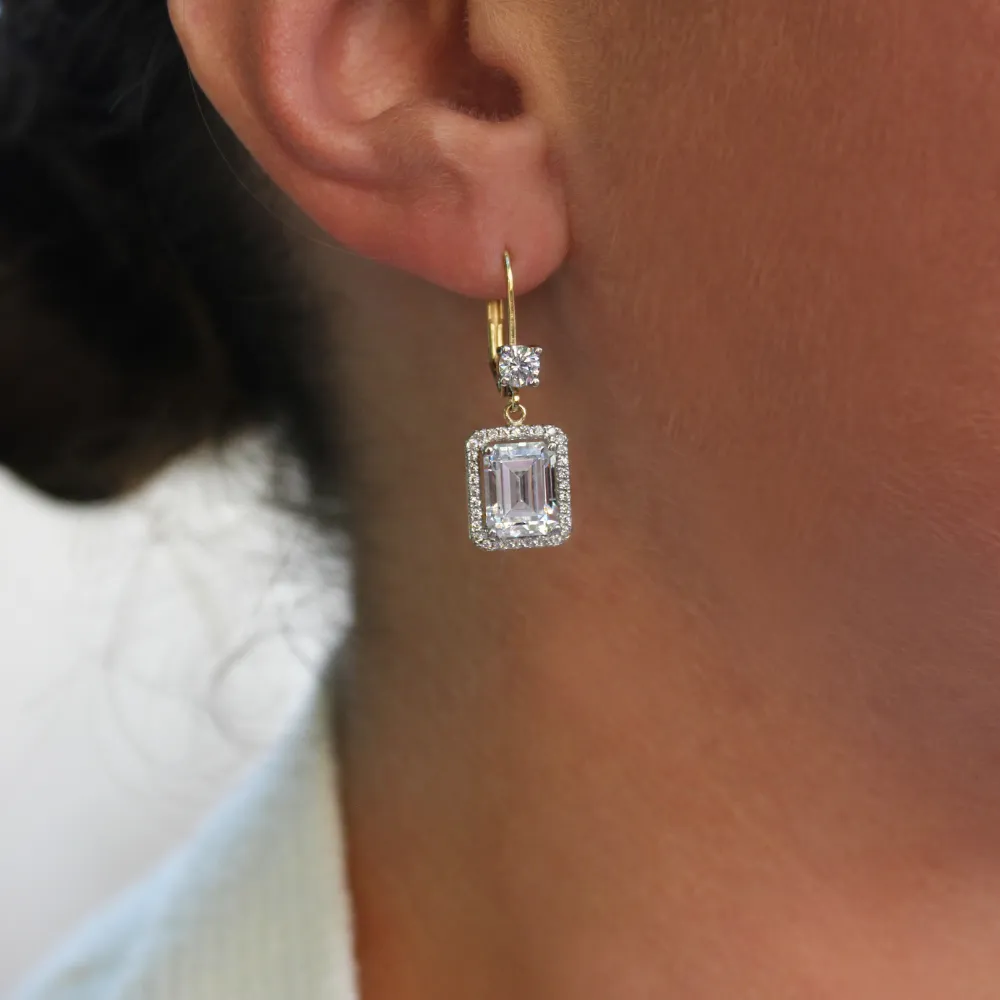 Emerald Cut Heirloom Earrings sold by Tru Diamonds product image thumbnail 2