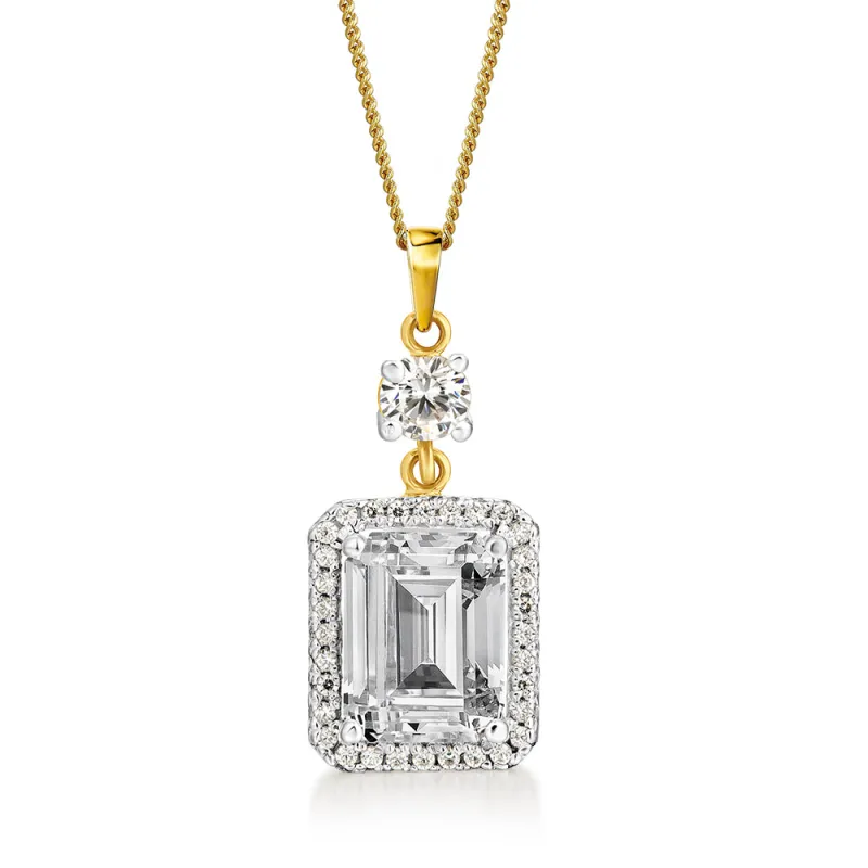 Emerald Cut Heirloom Pendant sold by Tru Diamonds