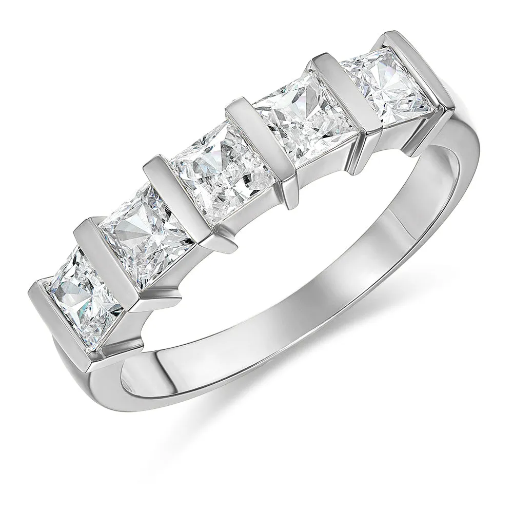 5-Stone Princess Eternity Ring sold by Tru Diamonds product image thumbnail 5