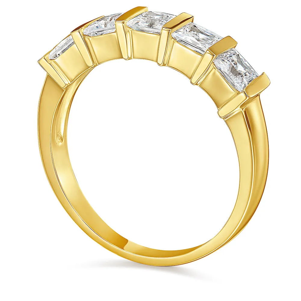 5-Stone Princess Eternity Ring sold by Tru Diamonds product image thumbnail 3