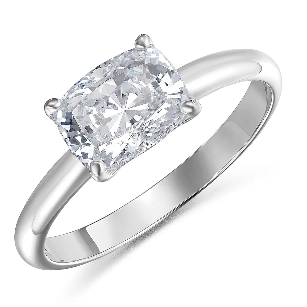 2 Carat East-West Cushion Ring sold by Tru Diamonds product image thumbnail 5