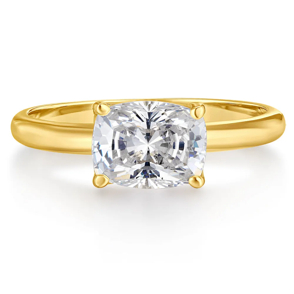 2 Carat East-West Cushion Ring sold by Tru Diamonds product image thumbnail 4