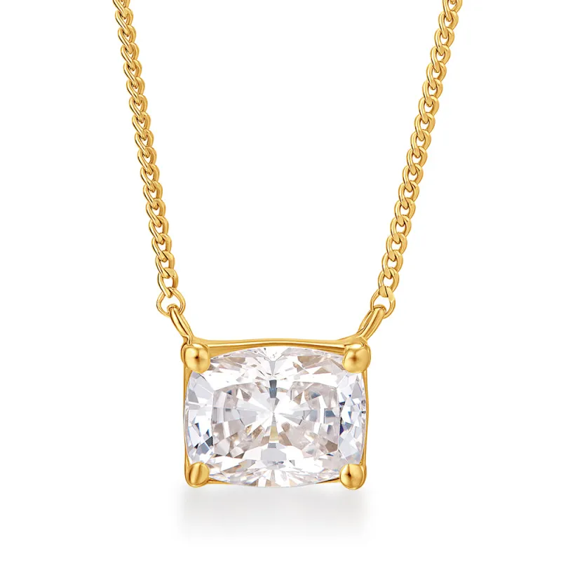 2 Carat East-West Cushion Necklace sold by Tru Diamonds