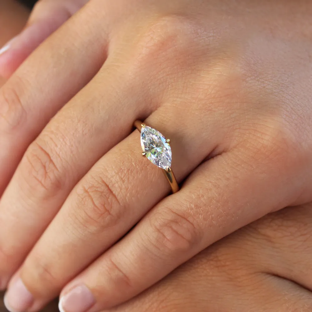 2 Carat East-West Marquise Ring sold by Tru Diamonds product image thumbnail 2
