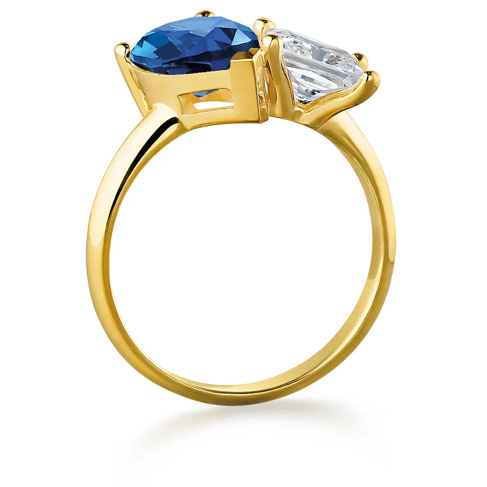 Toi et Moi Tru Sapphire and Princess Cut Ring sold by Tru Diamonds product image thumbnail 3