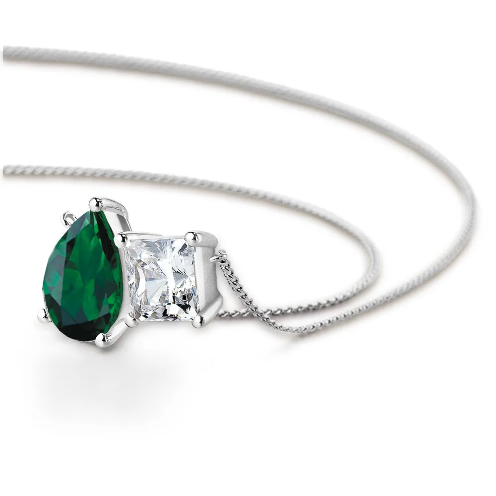 Toi et Moi Tru Emerald and Princess Necklace sold by Tru Diamonds product image thumbnail 4