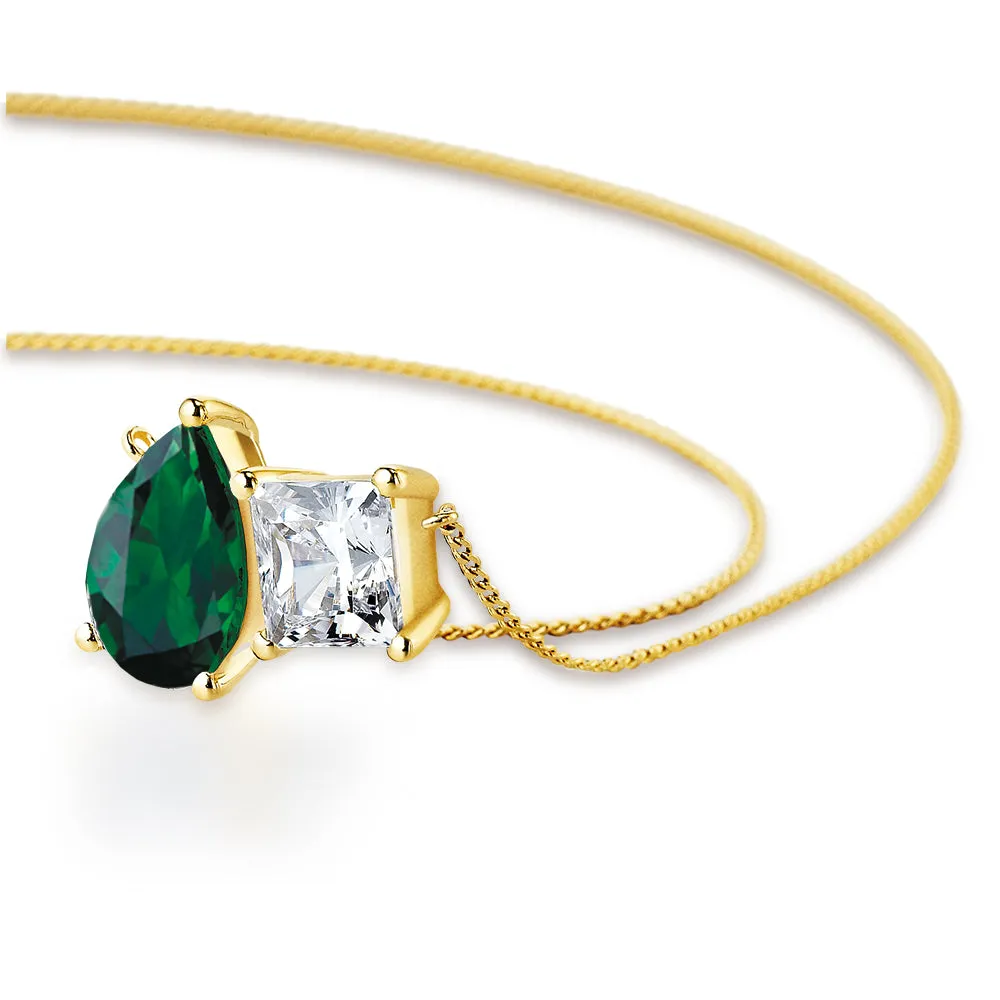 Toi et Moi Tru Emerald and Princess Necklace sold by Tru Diamonds product image thumbnail 2