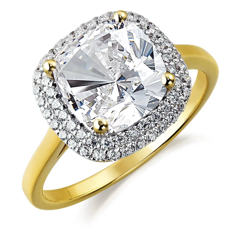 Sophia Cushion Cut Halo Ring sold by Tru Diamonds
