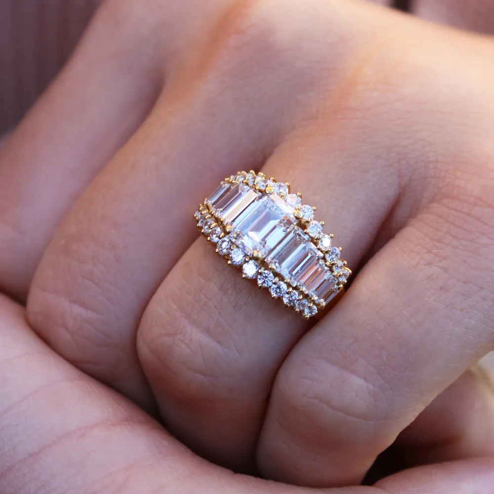 Angelina Emerald Cut Ring sold by Tru Diamonds product image thumbnail 2