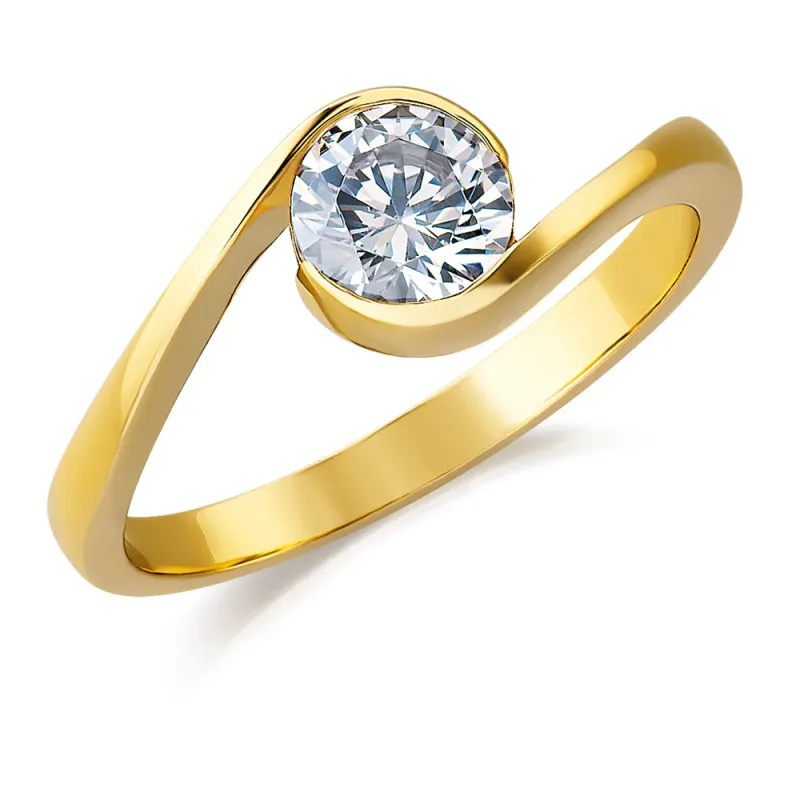1 Carat Modern Solitaire Ring sold by Tru Diamonds