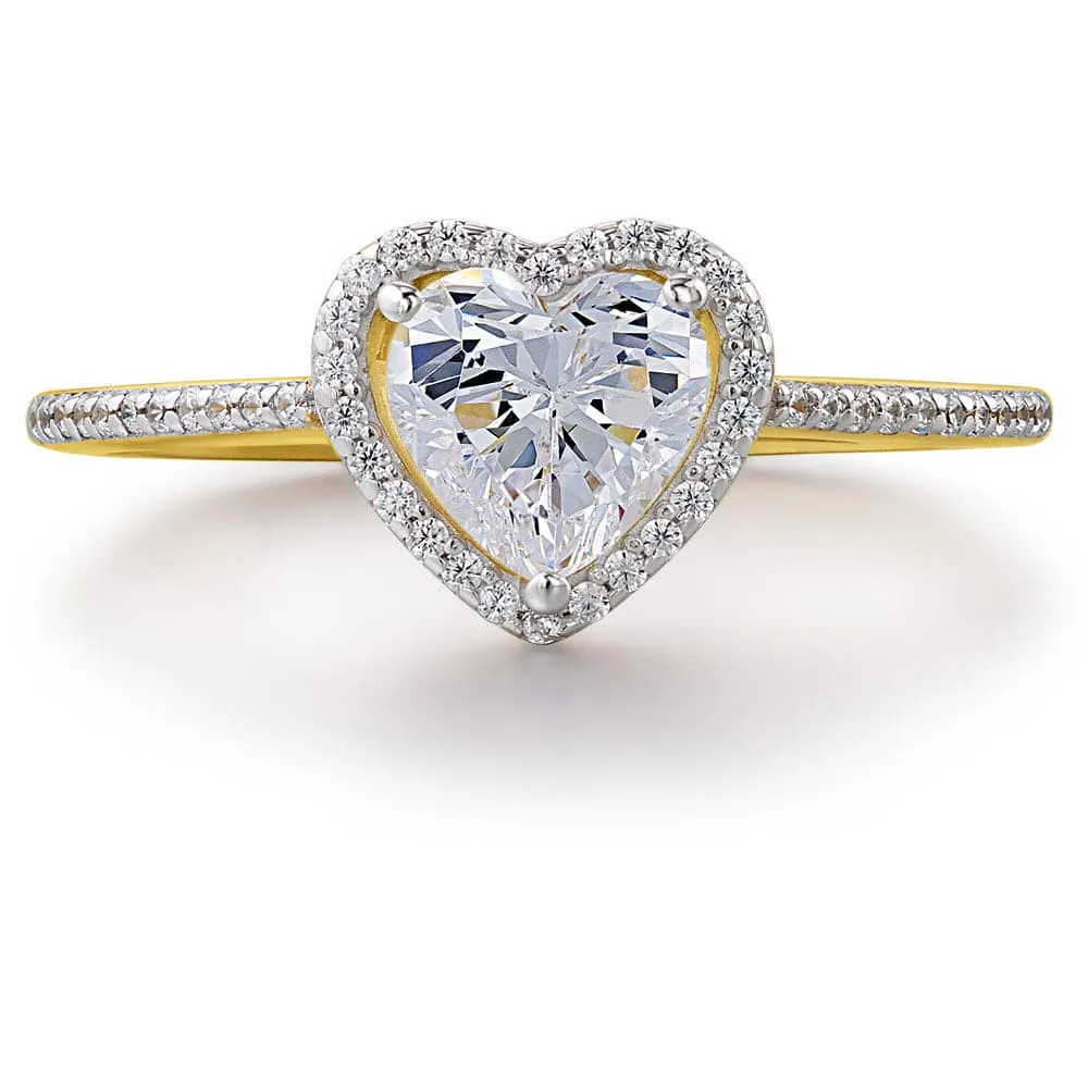 Delicate Halo Heart Ring sold by Tru Diamonds product image thumbnail 3
