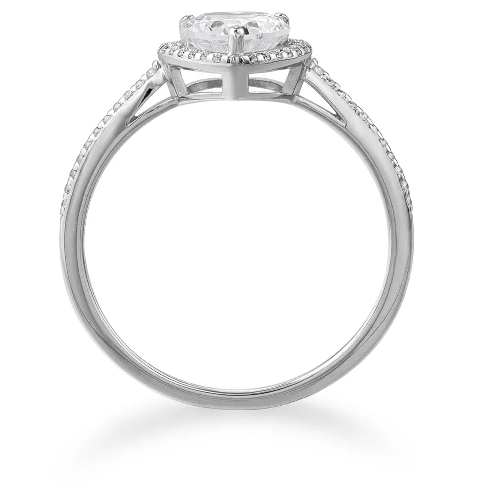 Delicate Halo Heart Ring sold by Tru Diamonds product image thumbnail 5