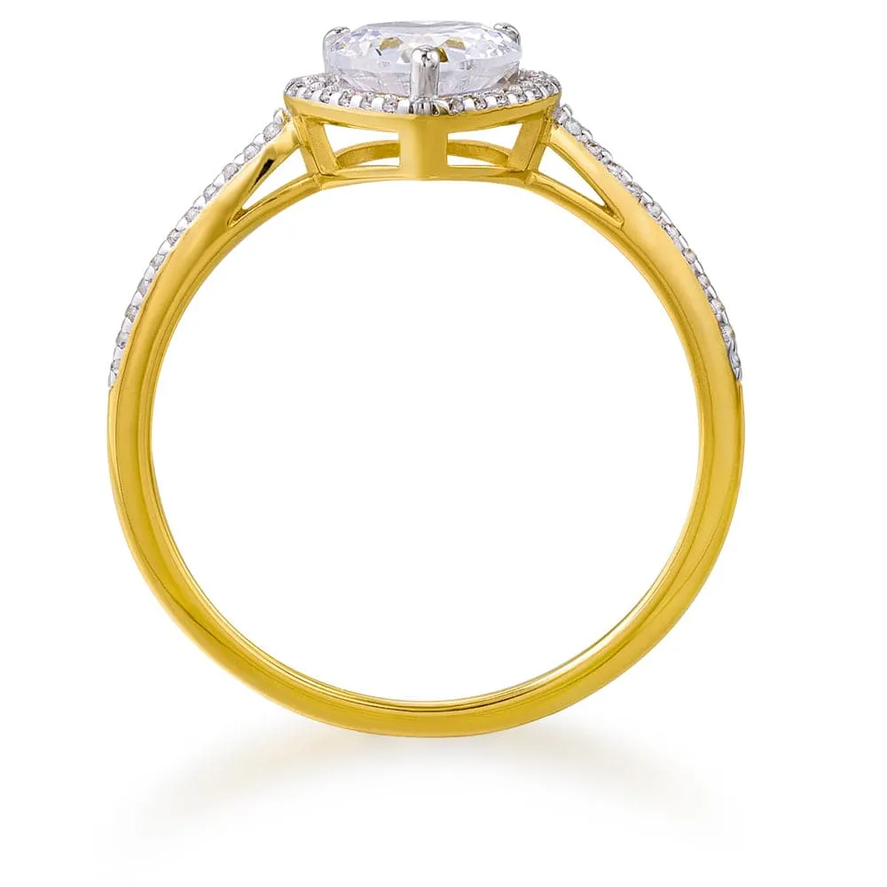 Delicate Halo Heart Ring sold by Tru Diamonds product image thumbnail 2