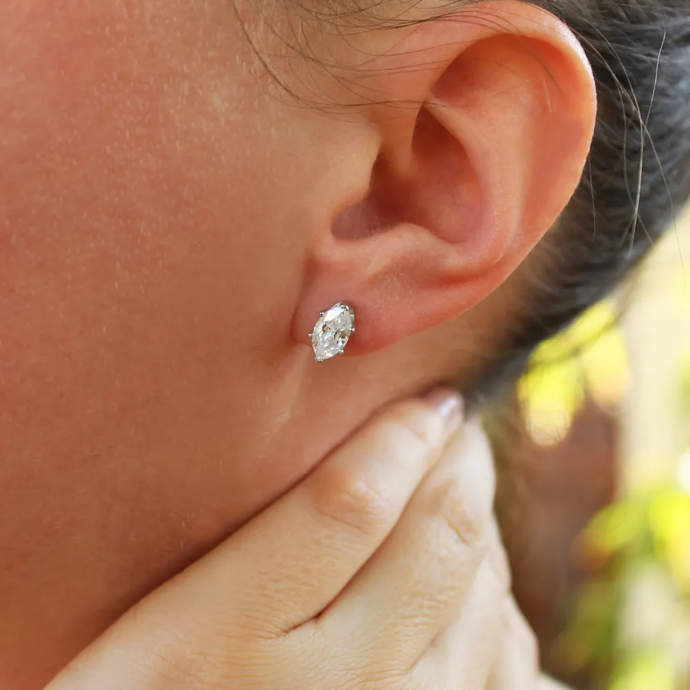1.25 Carat Marquise Stud Earrings sold by Tru Diamonds product image thumbnail 4