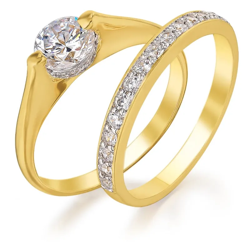 Solitaire Eternity Ring Set sold by Tru Diamonds