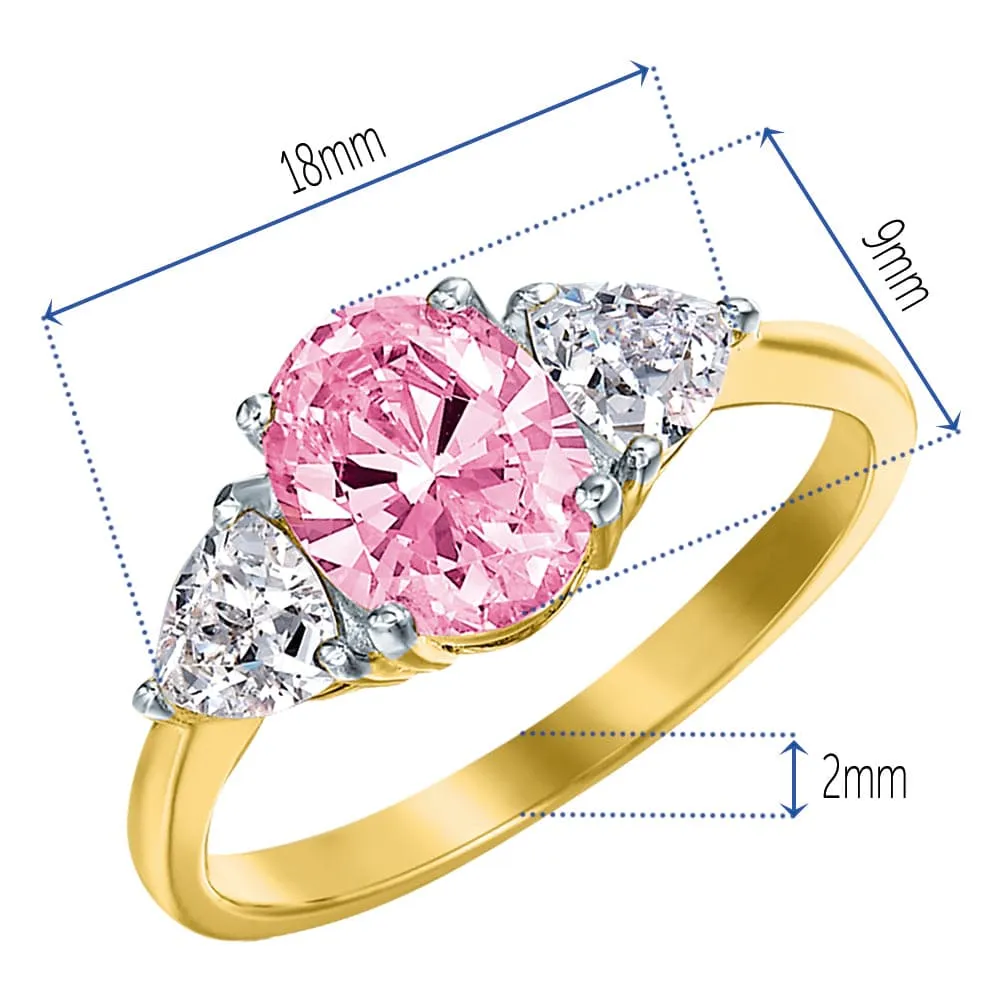 Pink Oval Trillion Ring sold by Tru Diamonds product image thumbnail 2
