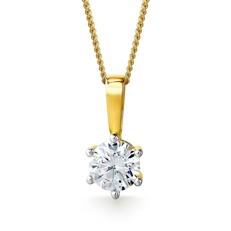 1 Carat Tiffany Style Solitaire Pendant sold by Tru Diamonds
