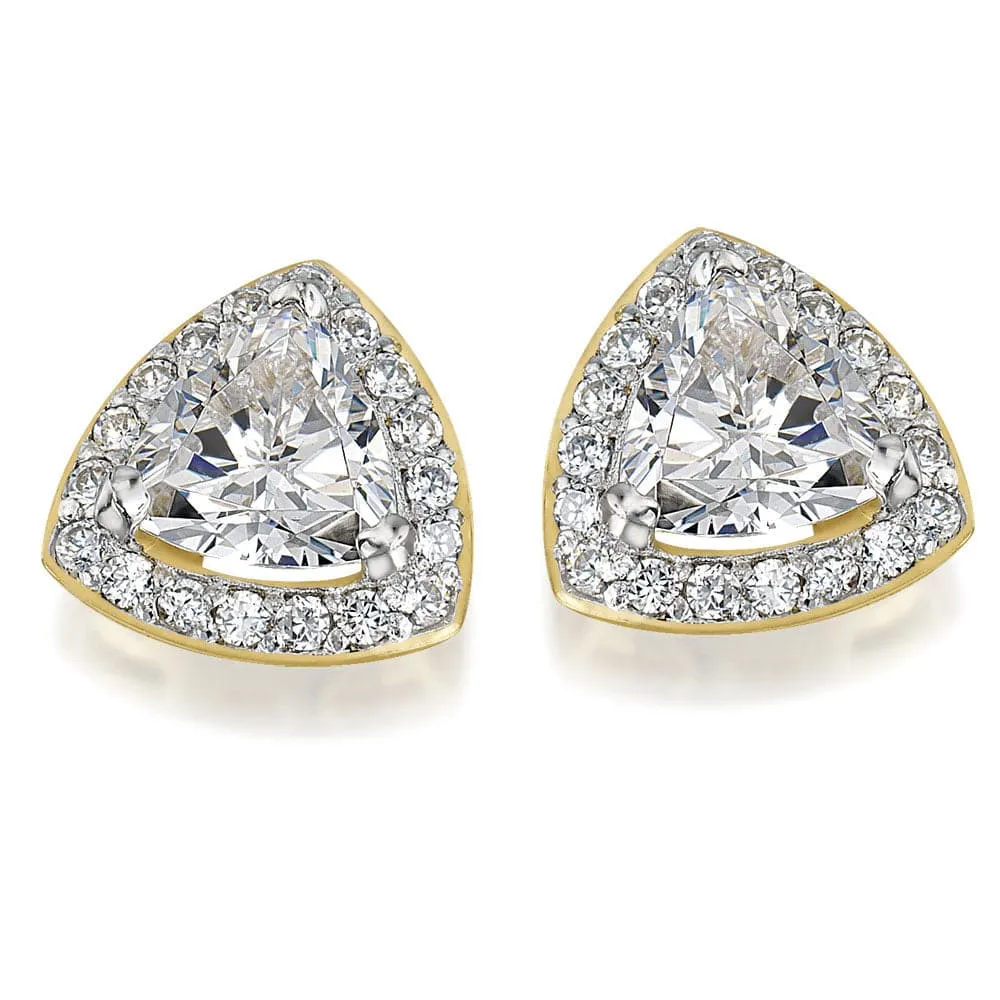 Triangle Halo Earrings sold by Tru Diamonds