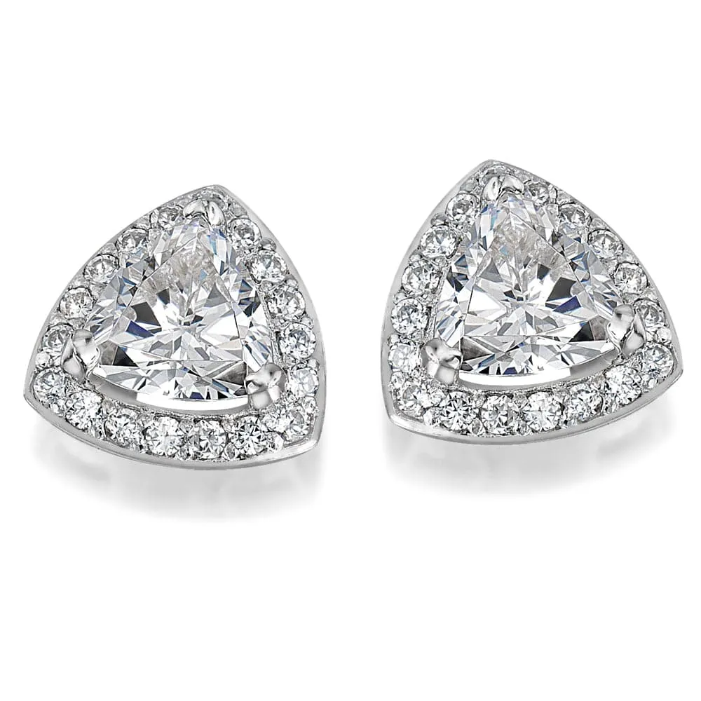Triangle Halo Earrings sold by Tru Diamonds product image thumbnail 2