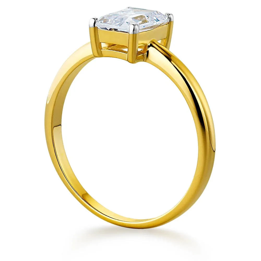 1.75 Carat Emerald Cut Solitaire Ring sold by Tru Diamonds product image thumbnail 3