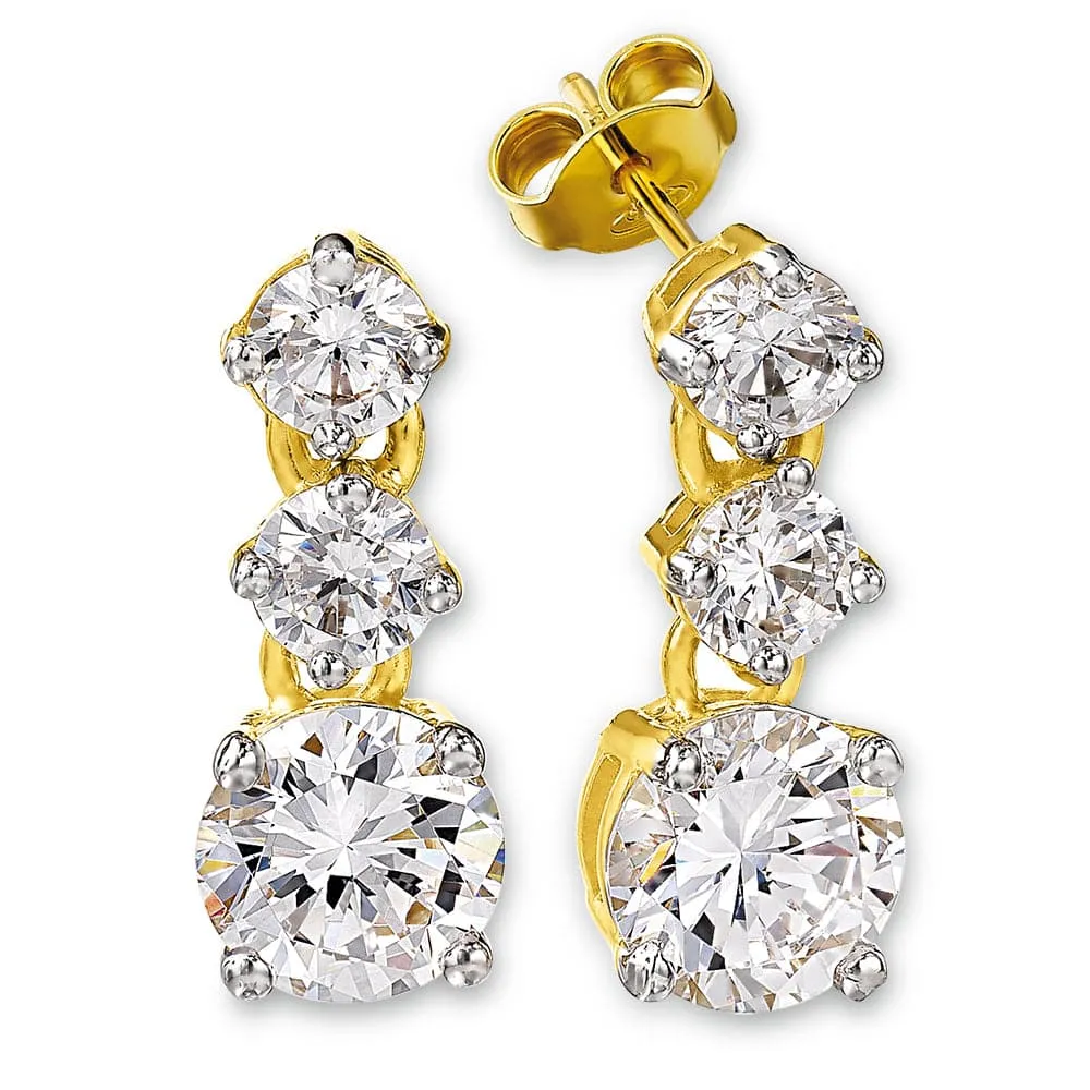 1.50 Carat Classic Trilogy Earrings sold by Tru Diamonds product image thumbnail 2