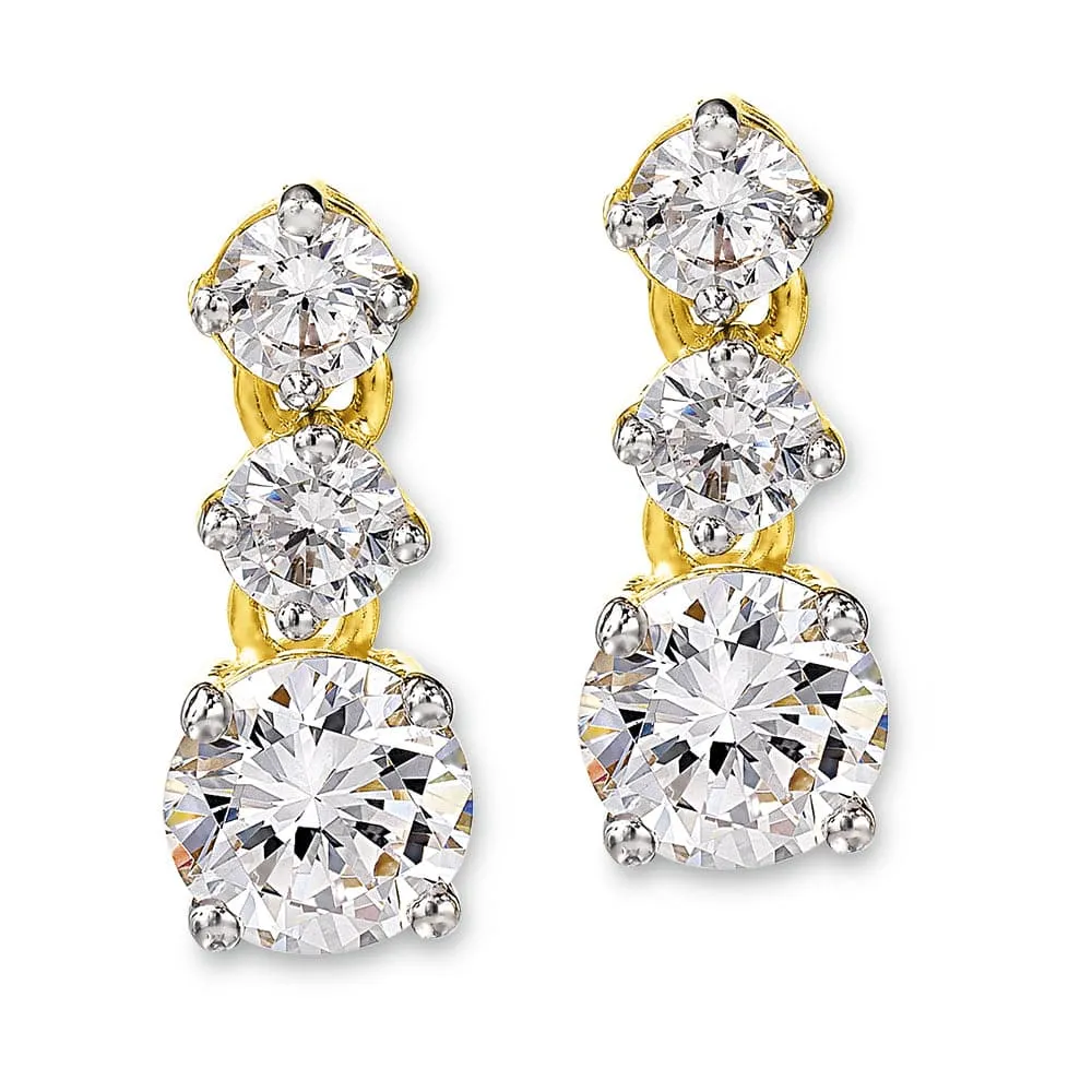 1.50 Carat Classic Trilogy Earrings sold by Tru Diamonds