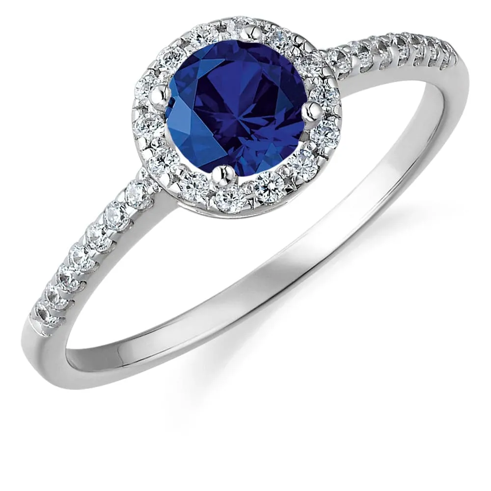 Tru Sapphire Posh Halo Ring sold by Tru Diamonds product image thumbnail 5