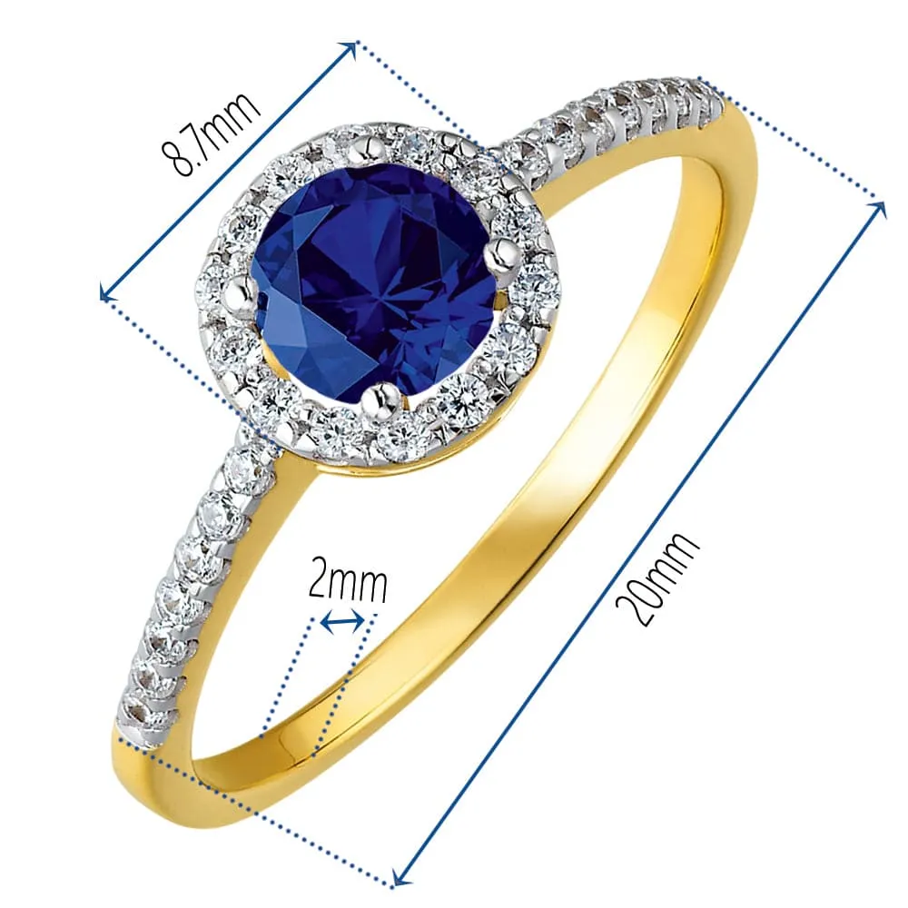 Tru Sapphire Posh Halo Ring sold by Tru Diamonds product image thumbnail 4
