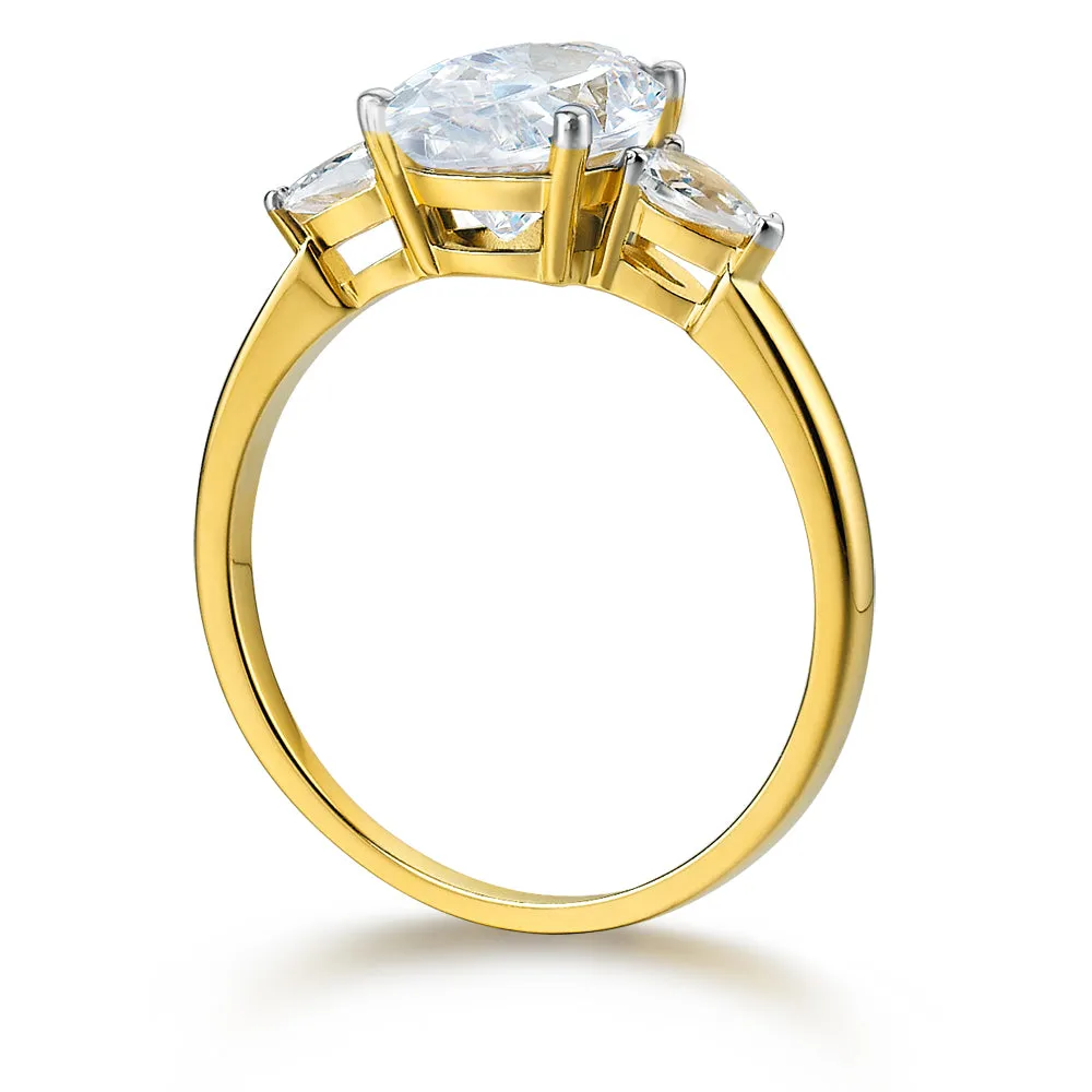 Mia Pear Cut Trilogy Ring sold by Tru Diamonds product image thumbnail 3