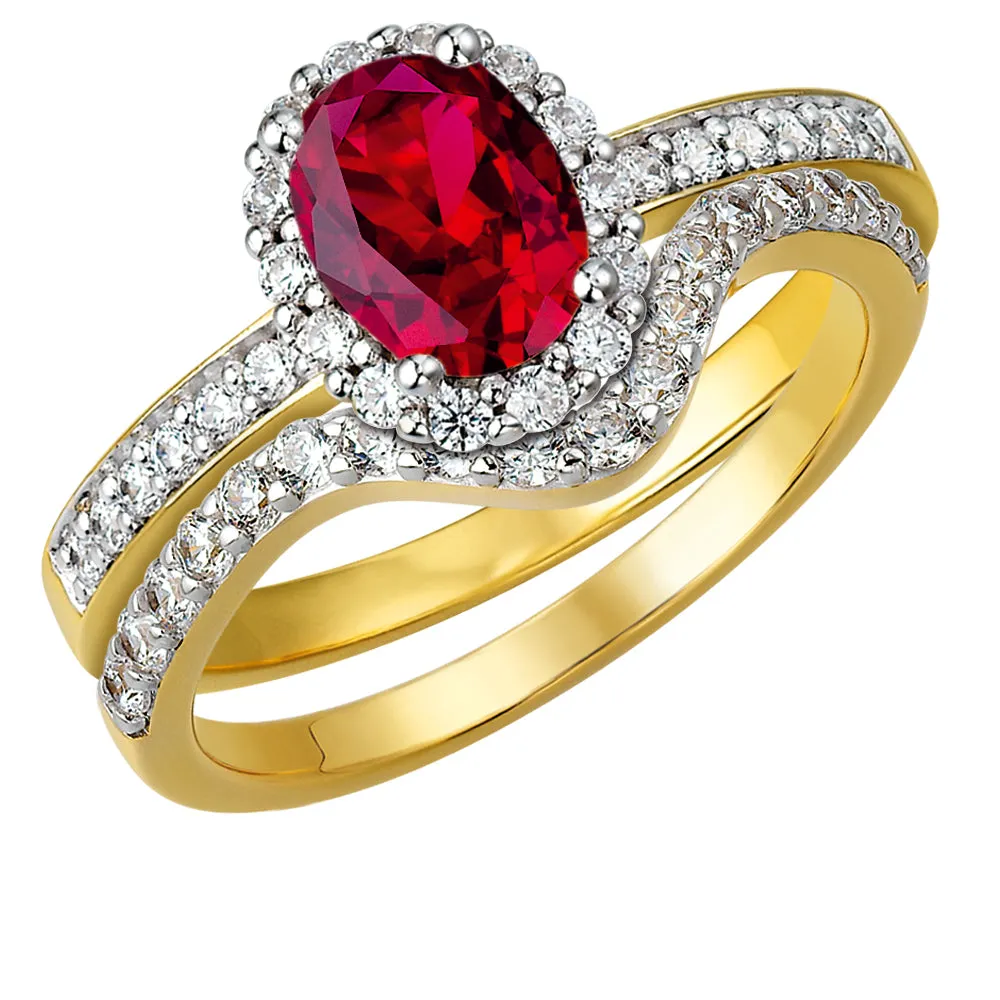 Tru Ruby Cincature Ring Set sold by Tru Diamonds product image thumbnail 2