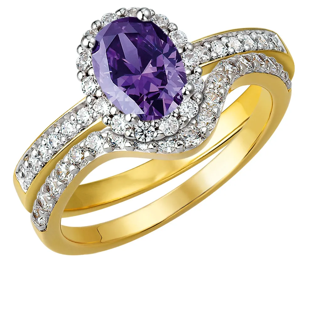 Tru Amethyst Cincature Ring Set sold by Tru Diamonds product image thumbnail 2