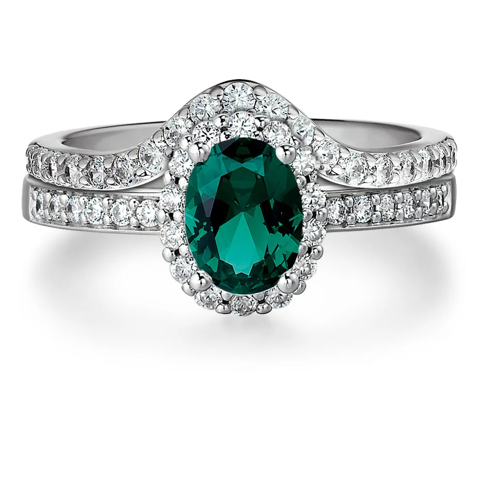Tru Emerald Cincature Ring Set sold by Tru Diamonds product image thumbnail 5