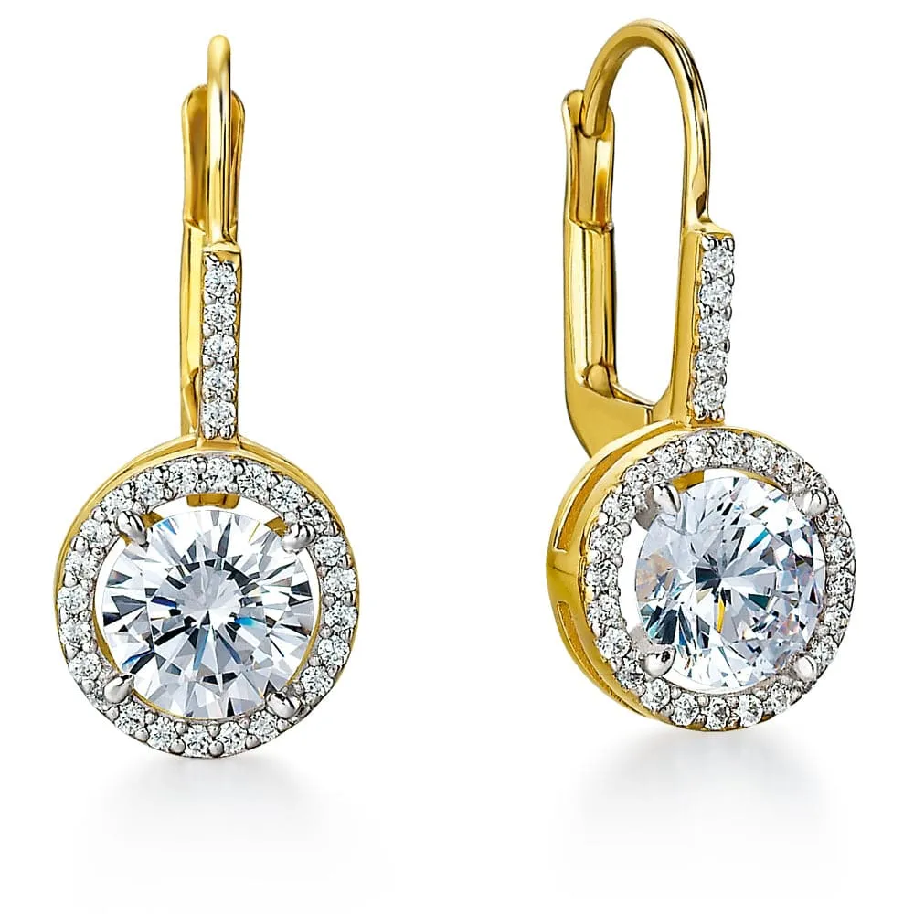 Elegant Halo Drop Earrings sold by Tru Diamonds