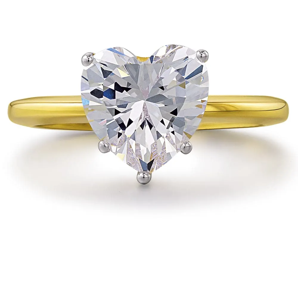 3 Carat Heart Solitaire Ring sold by Tru Diamonds product image thumbnail 4