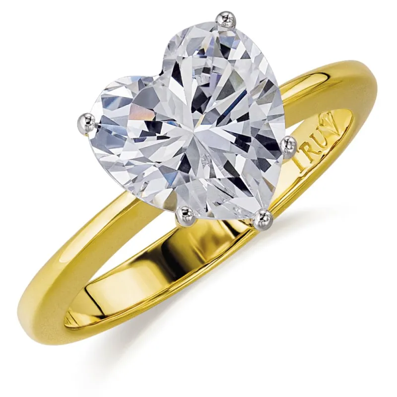 3 Carat Heart Solitaire Ring sold by Tru Diamonds