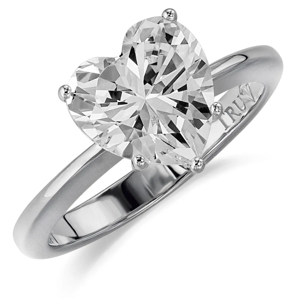 3 Carat Heart Solitaire Ring sold by Tru Diamonds product image thumbnail 5