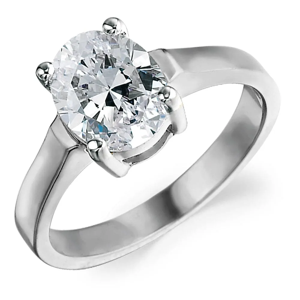 Oval Cut Solitaire Ring sold by Tru Diamonds product image thumbnail 2