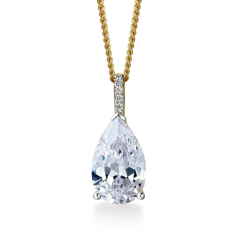 Shining Pear Cut Pendant sold by Tru Diamonds