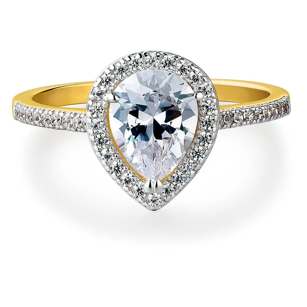 Halo Pear Cut Ring sold by Tru Diamonds product image thumbnail 4