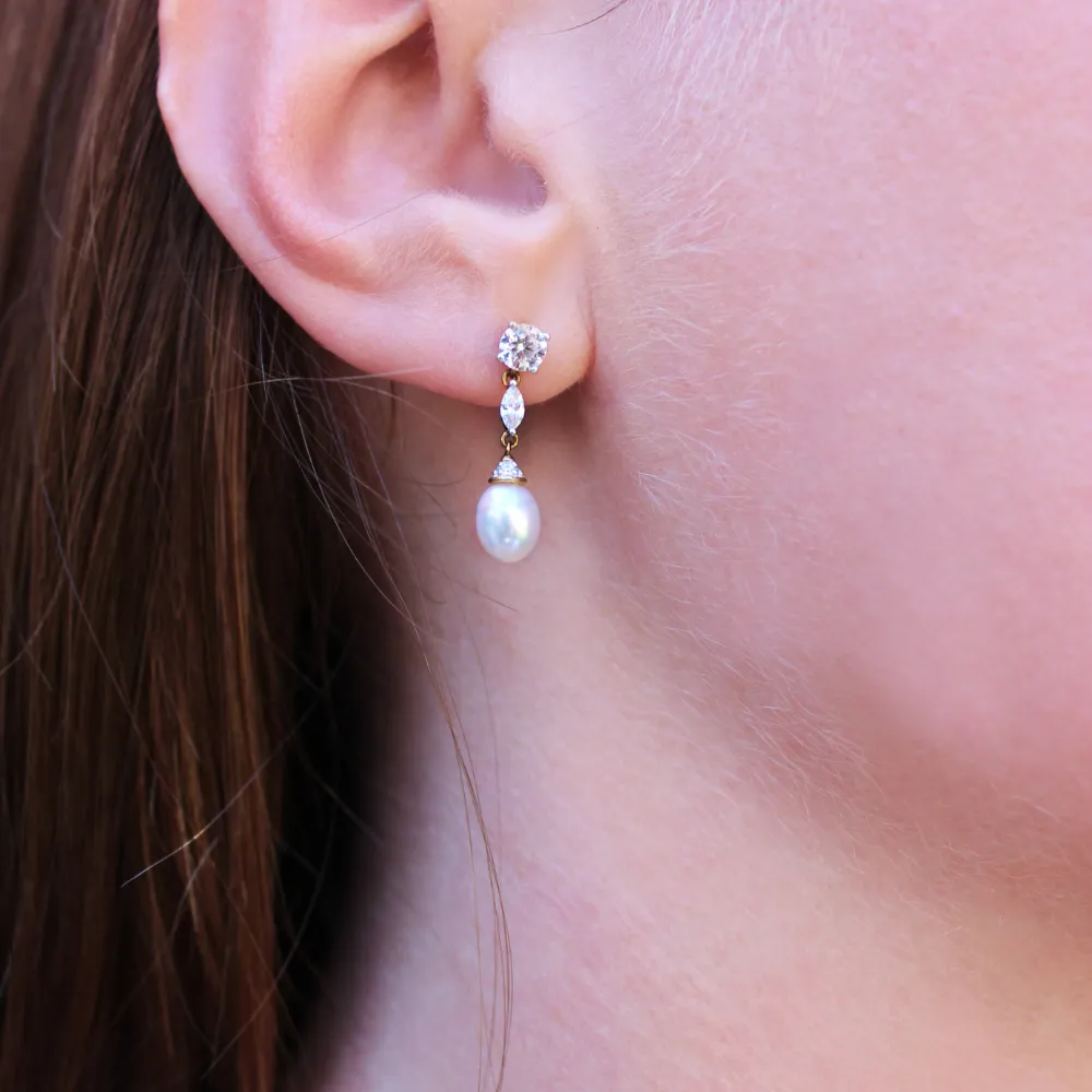 Princess Dream Pearl Earrings sold by Tru Diamonds product image thumbnail 4