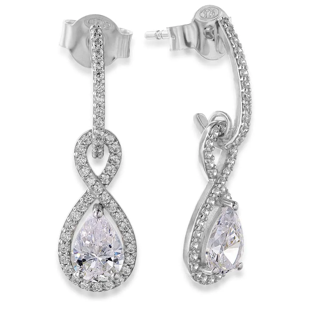 Infinity Drop Earrings sold by Tru Diamonds product image thumbnail 2