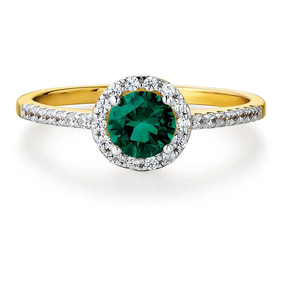 Tru Emerald Posh Halo Ring sold by Tru Diamonds product image thumbnail 3