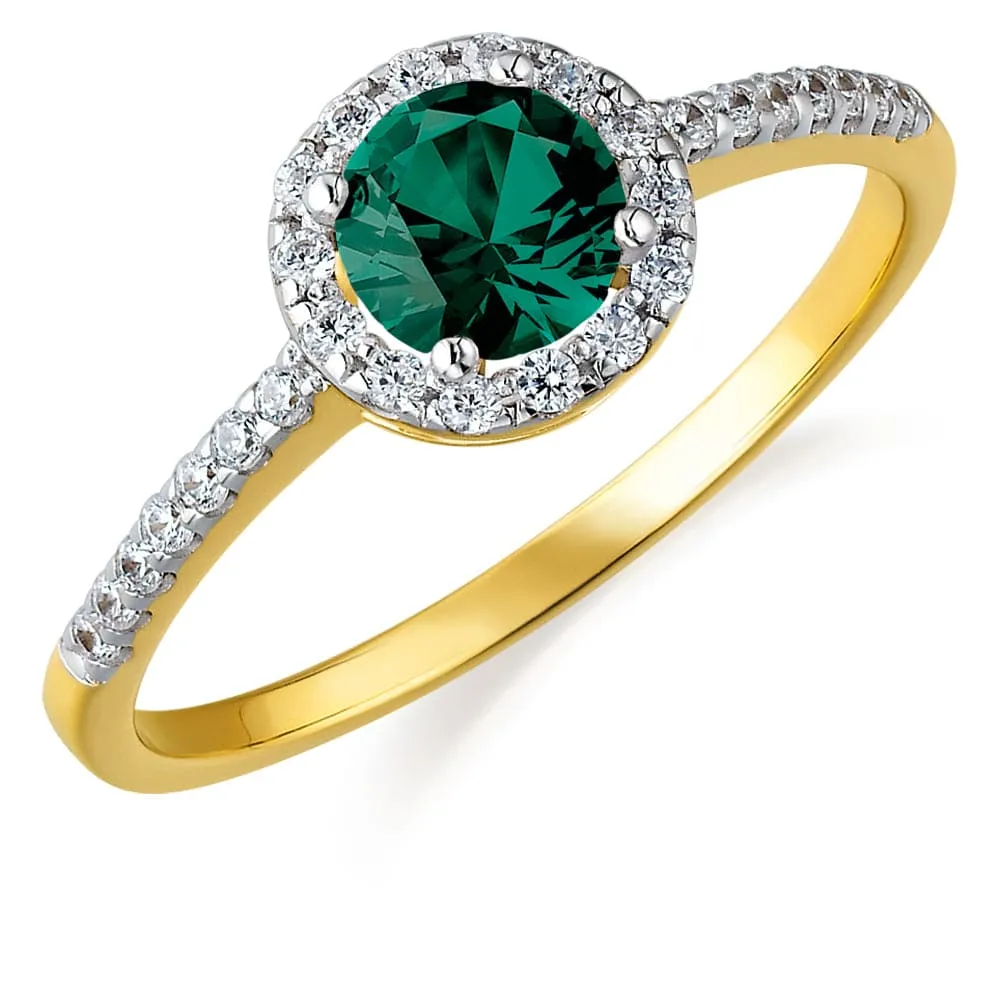 Tru Emerald Posh Halo Ring sold by Tru Diamonds