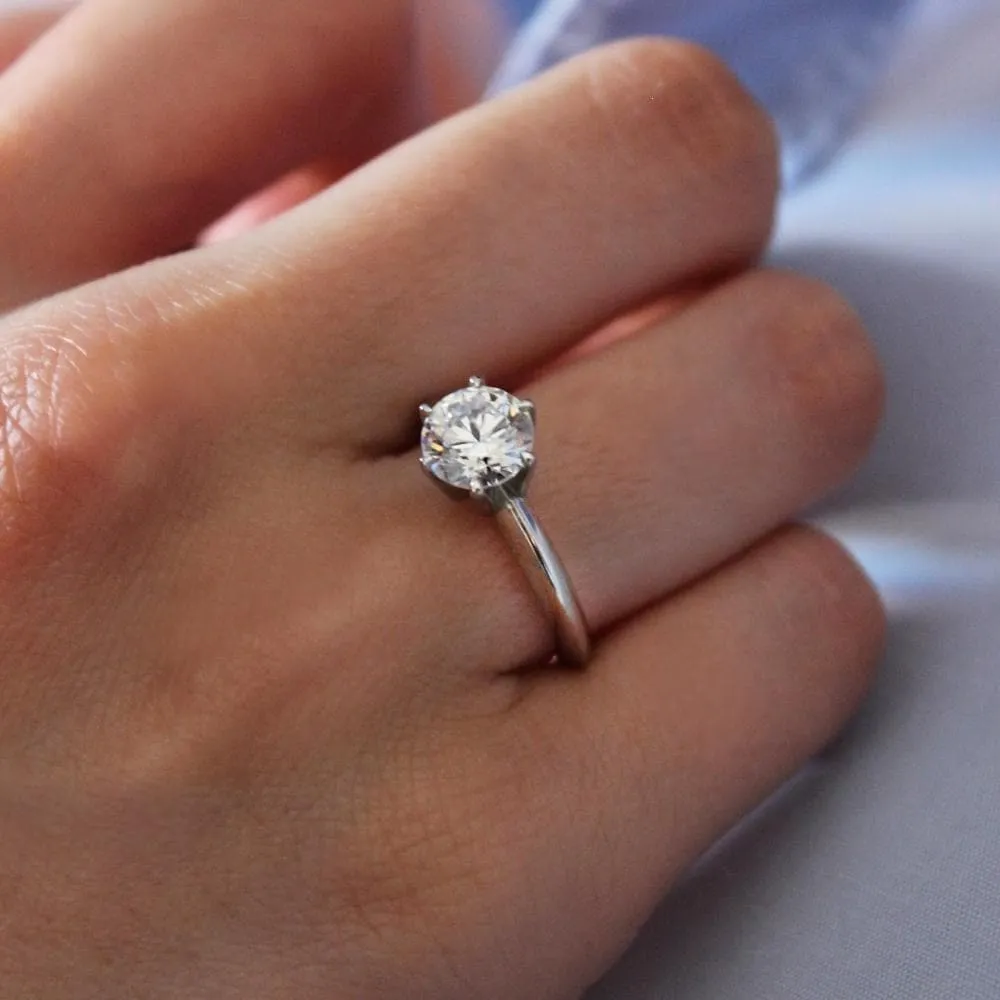 1 Carat Tiffany Style Solitaire Ring sold by Tru Diamonds product image thumbnail 2