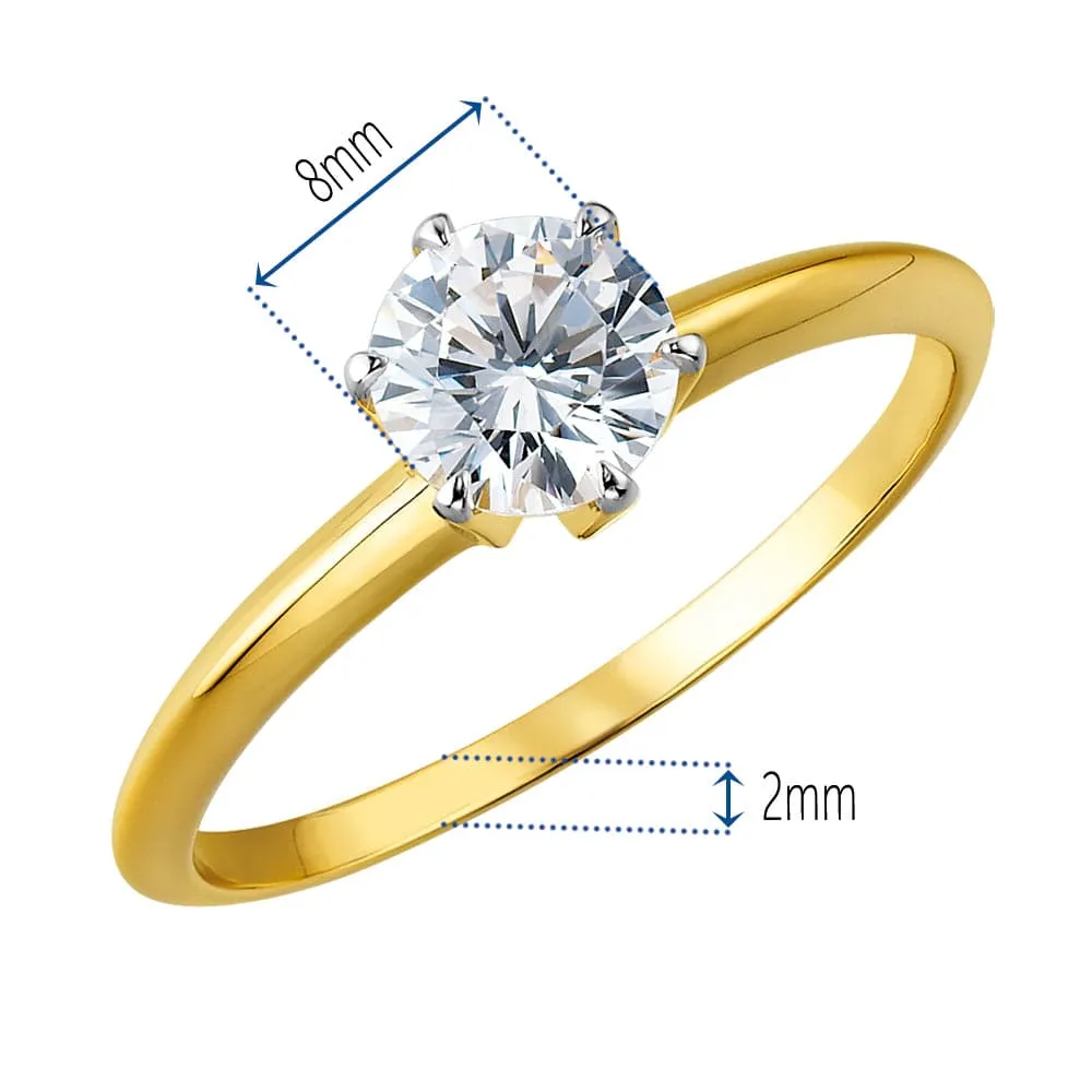 1 Carat Tiffany Style Solitaire Ring sold by Tru Diamonds product image thumbnail 5