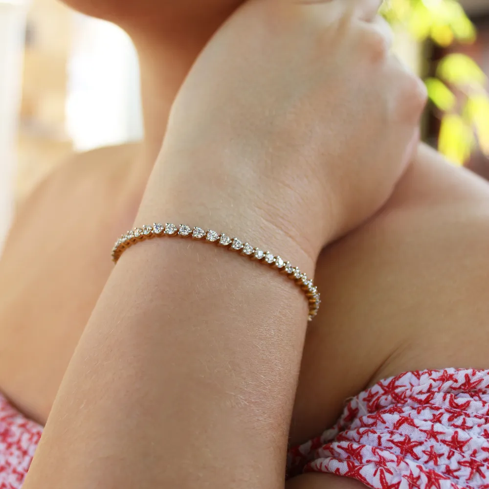 Tiffany Style Tennis Bracelet sold by Tru Diamonds product image thumbnail 5