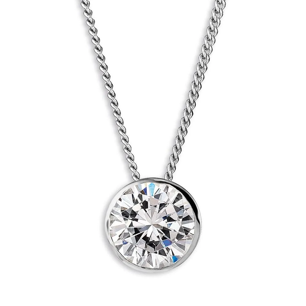 Bezel Solitaire Pendant sold by Tru Diamonds product image thumbnail 2