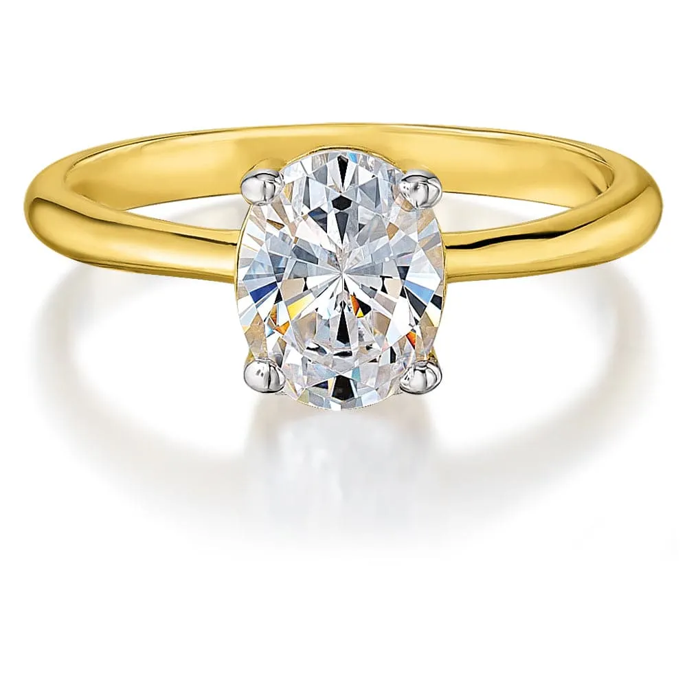 Oval Cut Solitaire Ring sold by Tru Diamonds product image thumbnail 4