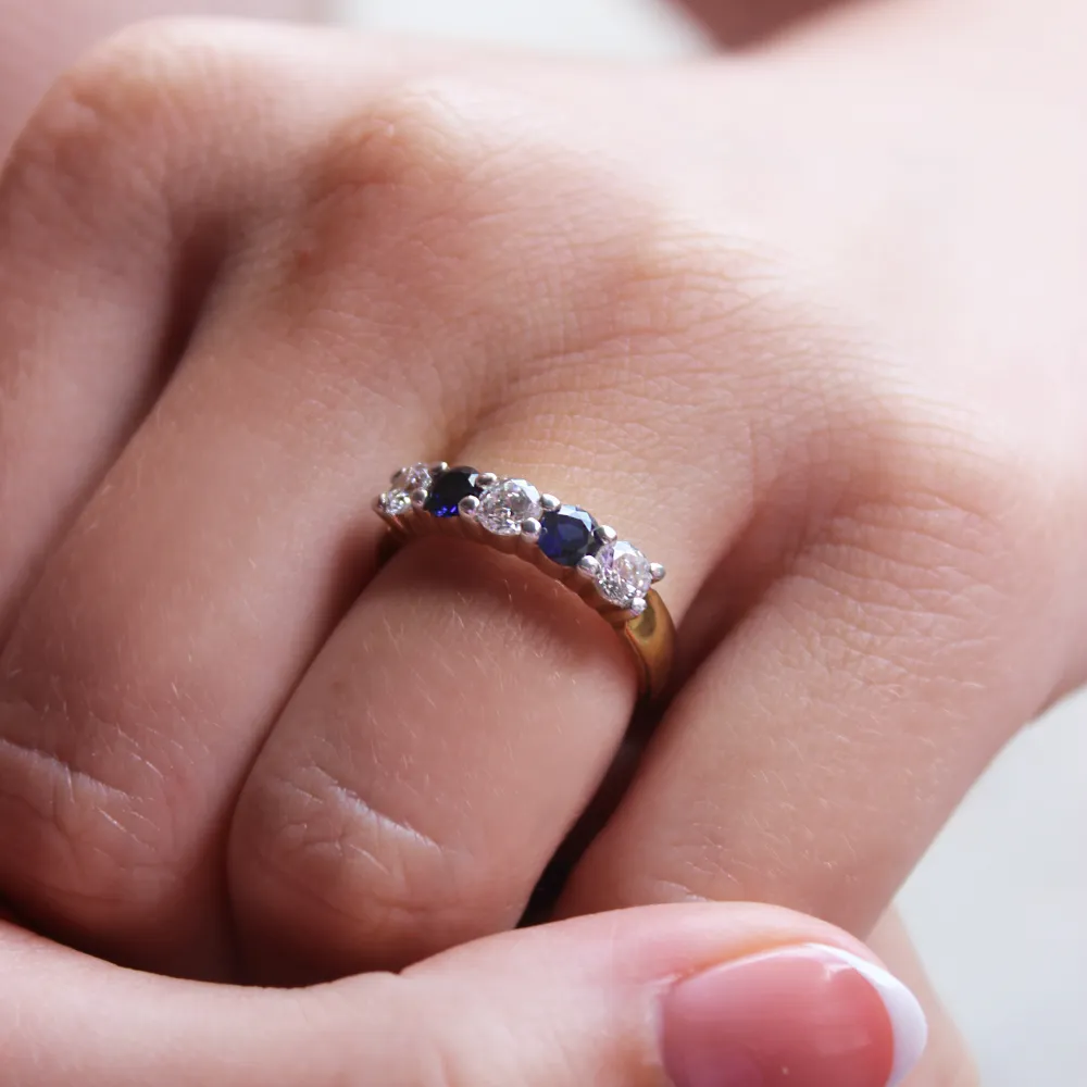 Tru Sapphire Quintet Ring sold by Tru Diamonds product image thumbnail 5